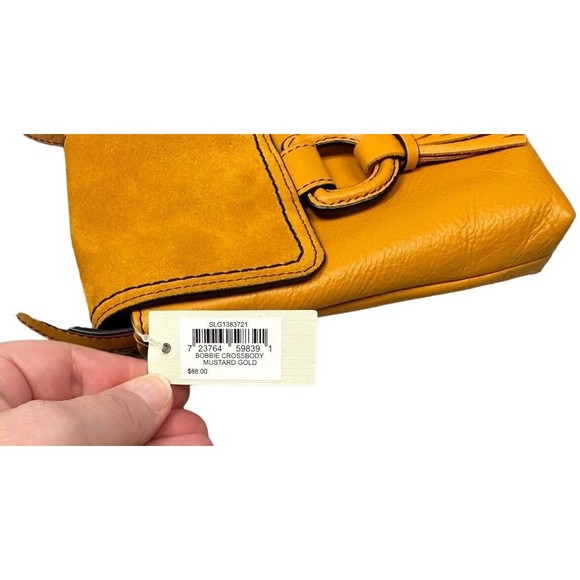 Fossil Bobbie Multicolor SLG1383721 Leather Phone Crossbody Purse Mustard Gold - Picture 6 of 10